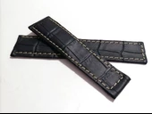 Tag-heuer Uyumlu  20-18  Beyaz Dikişli  Siyah Hakiki dana derisi thumbnail 1