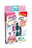 Magic Glitter 3D Hobi Seti 2'si 1 Arada Simli Kalıplarla 3D Tasarımlar - 5