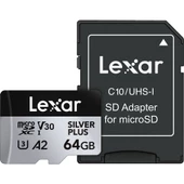 Lexar Professional 64GB 205 MB/s Silver Plus Mikro SD Hafıza Kartı - 1