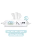 Sleepy Bio Natural Yenidoğan Islak Bebek Bakım Havlusu 24x40 (960 Yaprak) - 1