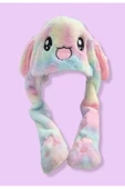 NETAVANTAJ Işıklı Oynar Kulaklı Peluş Kawaii Figürlü Şapka Rainbow - 1