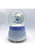 NETAVANTAJ Hello Kitty Pretty Mor Işıklı Müzikli Büyük Boy Kar Küresi - 1