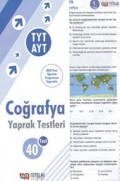 Nitelik Yayınları Yks Tyt Ayt Coğrafya Yaprak Test - 1