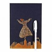 Mevlana Siyah Defter Beyaz Kalem Hediyeli - 1