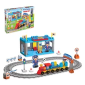 03258 Dede 61 Parça Eğitici Bloklar Lego Raylı Tren Seti - 1