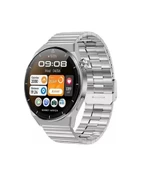 G3 Max Akıllı Saat (IOS-ANDROID uyumlu) GÜMÜŞ RENK 3 KORDONLU - 1