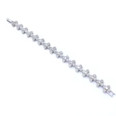 BZ 316l Çelik Zirkon Taşlı Çiçekli Kadın Bileklik BLK-810 - 4