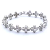 BZ 316l Çelik Zirkon Taşlı Çiçekli Kadın Bileklik BLK-810 - 1