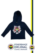 Fenerbahçe Orijinal Lisanslı Kapüşonlu Lacivert Çocuk Sweat Hediyelik Ahşap Kutulu - 2