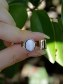 Doğal Taş Sedef Doğal Taşlı Antik Ayarlanabilir Kadın Yüzük euy39sd thumbnail 3