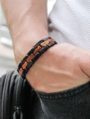 Doğal Kuka Ağacı Erkek Asansörlü Bileklik eub52 thumbnail 2