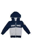 Fenerbahçe Orijinal Lisanslı Kapüşonlu Fermuarlı Lacivert Gri Çocuk Sweat - 2