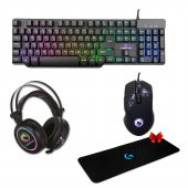 Lunatic Owl RGB Mekanik Klavye Owl 6400 Dpi RGB Mouse 7.1 RGB Kulaklık Oyuncu Set Logitehc Mouse Pad - 1