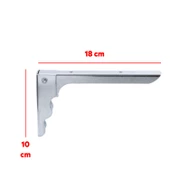 Duvara Monteli Balkon Masası Sehpası Montajı Metal Katlanır Raf Altı Ayağı 18 x 10 cm (2 ADET) - 3