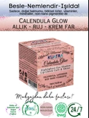 Kuatra Calendula Glow Doğal İçerikli Nemlendirici - Antioksidan Işıltı Veren Balm (Highlighter-Göz Farı-Allık-Ruj) 7ml - 1