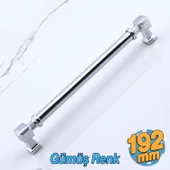 Talas Metal Gümüş Krom Renk Kulp 192 mm Mobilya Çekmece Mutfak Dolabı Dolap Kulpları Kulb 19.2 cm thumbnail 1