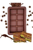 SPRENDA 8 Bölmeli Dubai Çikolatası Yapma Kalıbı Silokon Kek Kalıbı Bpa Free 15 X 10 - 2