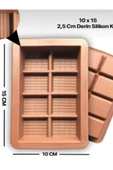 SPRENDA 8 Bölmeli Dubai Çikolatası Yapma Kalıbı Silokon Kek Kalıbı Bpa Free 15 X 10 - 4