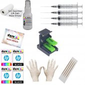 HP 1110 1110v 1110xi (56 57) KARTUŞ MÜREKKEP DOLUM SETİ 4X100ML RENK Non Oem thumbnail 3