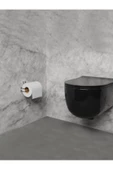SPRENDA Yapışkanlı Siyah Tuvalet Kağıtlığı Tutacağı Askısı Metal Tuvalet Kağıtlık Wc Kağıt Tutacağı - 1