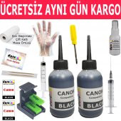 CANON MX320 MX330 MX340 SİYAH KARTUŞ MÜREKKEP DOLUM SETİ 2X100ML (PG 510) RENK Non Oem thumbnail 1