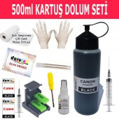 CANON MG3050 MG3051 MG3052 SİYAH KARTUŞ MÜREKKEP DOLUM SETİ 500ML (PG 545) RENK Non Oem thumbnail 1