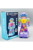 OYUNCAK STORE Dişli İçini Gösteren Sesli ve Işıklı 360 Derece Dönen Oyuncak Şeffaf Robot - 1