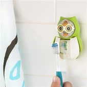 Rocs Flipper Zamanlayıcılı ( 1 Dakika ) Hijyenik Diş Fırçası Kabı Yeşil Baykuş - 1