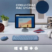 Logitech K380 Mavi Kablosuz Klavye Outlet - 5