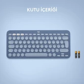 Logitech K380 Mavi Kablosuz Klavye Outlet - 2
