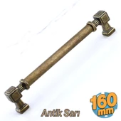 Talas Antik Sarı Eskitme Metal 160 mm Mobilya Mutfak Çekmece Dolap Kulpu Kulbu Kulpları 16 cm thumbnail 1