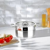 Nehir Silver Mat Trend 20 cm Derin Çelik Tencere - 1