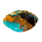 Epoksi Silikon Kalıp YERLİ Oval Dalgalı Nişan ve Söz Tepsi Kalıbı 34.5X24.5 CM - 3