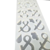 Epoksi Çoklu Silikon Kalıp Ve (&) İşareti Anahtarlık Reçine Seri Döküm Kalıbı 4 CM 10 Lu - 5