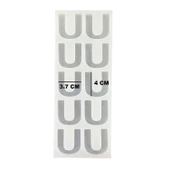 Epoksi Çoklu Silikon Kalıp U Harfi Anahtarlık Reçine Seri Döküm Kalıbı 4 CM 10 Lu - 3