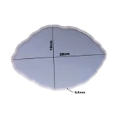 Epoksi Silikon Kalıp YERLİ Oval Dalgalı Nişan ve Söz Tepsi Kalıbı 29X19 CM thumbnail 3