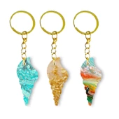 Epoksi Reçine Silikon Kalıp Çoklu Deniz Kabuğu Delikli Anahtarlık Kalıbı 30 Lu thumbnail 3