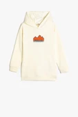 Koton  Çocuk Uzun Kollu Kapşonlu Sweatshirt Baskı Detaylı - 1