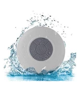 Su Geçirmez Şarjlı Mini Bluetooth Duş Hoparlörü Beyaz Renk - 1