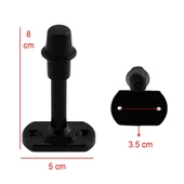 Plastik Kapı Pencere Arkası Parlak Siyah Tampon 8 CM Vidalı Duvar Koruyucu Silikon Stoper 1 Adet thumbnail 2