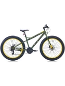 Carraro Fat Bike HD Fren 21 Vites 26 Jant Fat Bike Bisiklet Mat Haki Yeşil Sarı 43 Kadro - 1