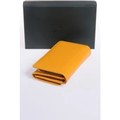 Grande Hakiki Deri Kadın Cüzdan Sarı 2725 thumbnail 3