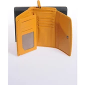 Grande Hakiki Deri Kadın Cüzdan Sarı 2725 thumbnail 4