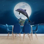 Ay ve Yunus Manzaralı Duvar Kağıdı thumbnail 5