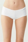 U.S. Polo Assn. Kadın 5'li Şort Boxer (Siyah-Beyaz-Ten-Beyaz-Ten) - 4