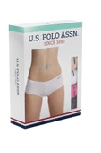 U.S. Polo Assn. Kadın 5'li Şort Boxer (Siyah-Beyaz-Ten-Beyaz-Ten) - 2