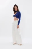 Kadın Beli Lastikli Loose Fit Jean Pantolon - 5