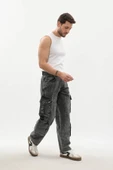 Erkek Kargo Cepli Jean Pantolon - 4