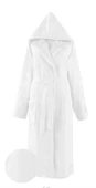 Nevresim Dünyası Pamuklu Tek Bornoz Beyaz - 1