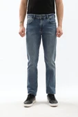 Erkek Koyu Mavi Regular Fit Jean Pantolon - 6